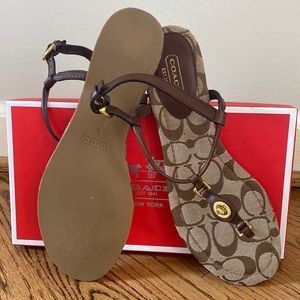 Brand new, never worn, Coach sling back sandals
